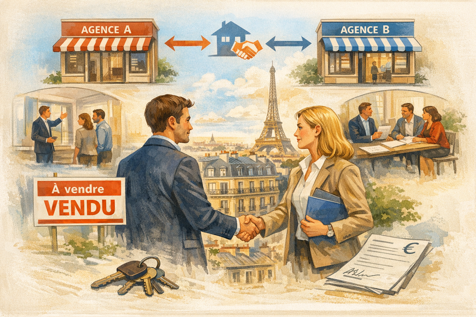 Illustration de l'inter-agence immobilière
